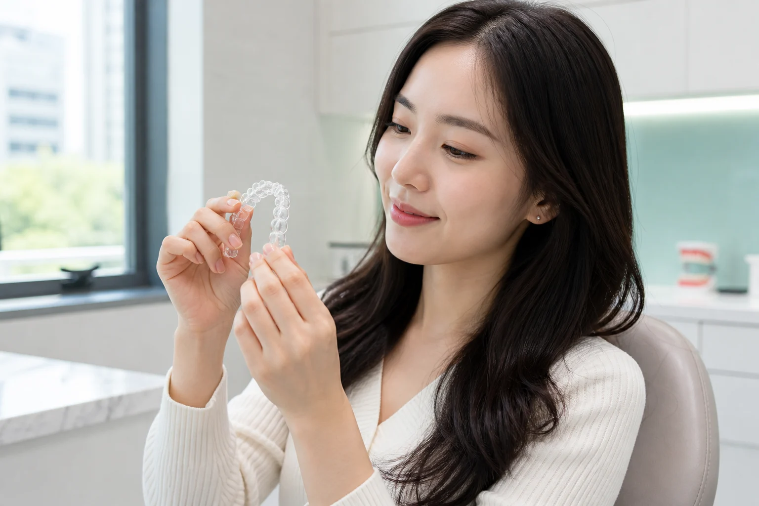 부분교정 비용 관련 상담과 관리 장면
