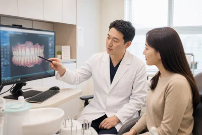 교정 유지장치 비용 관련 상담과 관리 장면